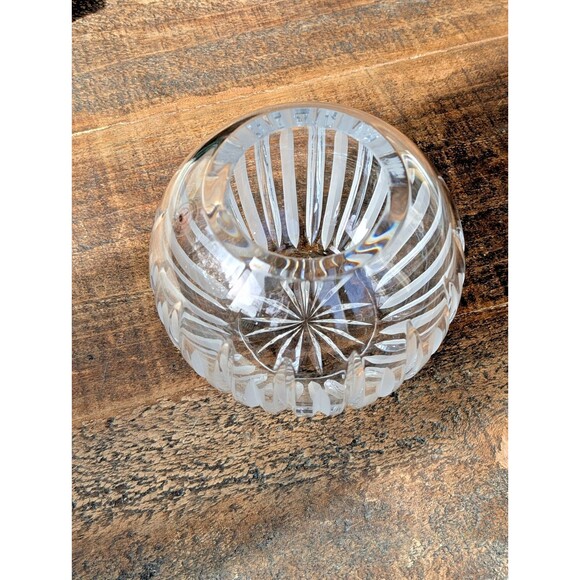 Bombay Round Cut Crystal Rose Bowl Vase Made In Poland EUC Vintage - Picture 7 of 8